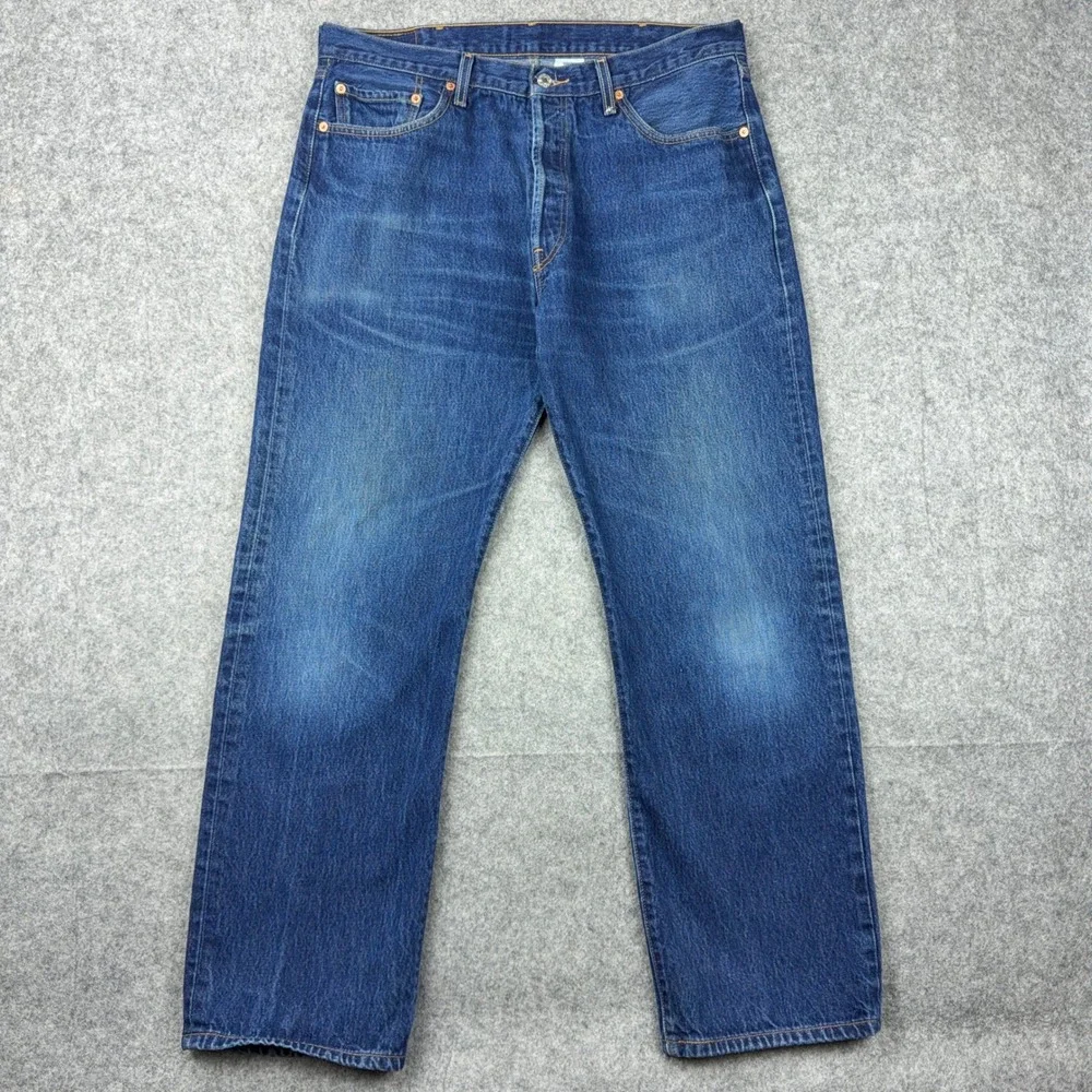 VTG Levi's 501 Jeans Mens 38x32 Blue Original Fit Straight Leg Cotton Denim Y2K
